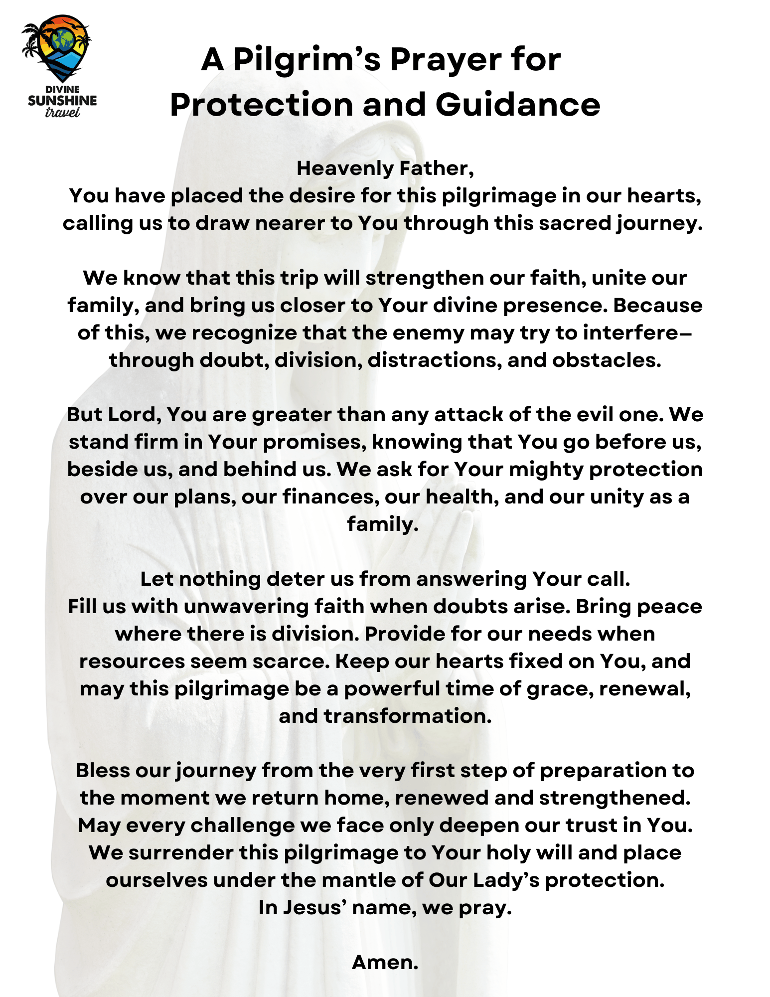 A Pilgrim’s Prayer for Protection and Guidance